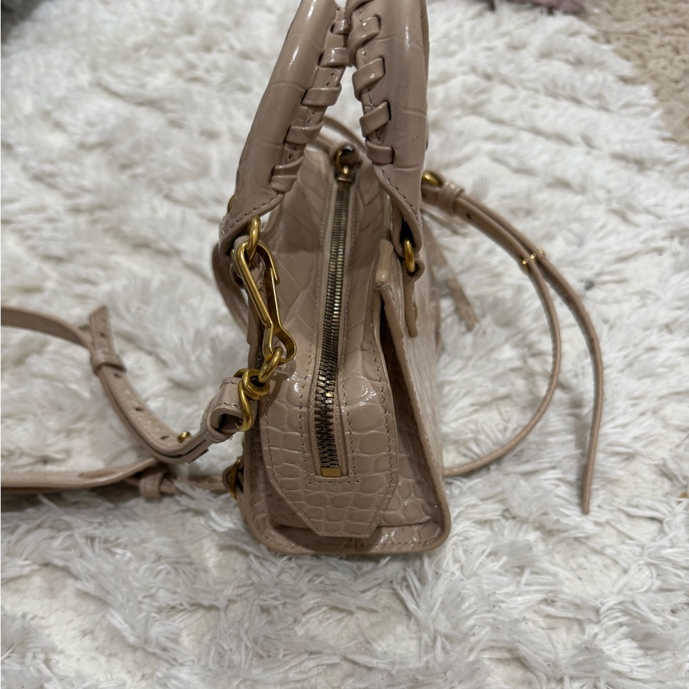 Balenciaga croc embossed neo bag